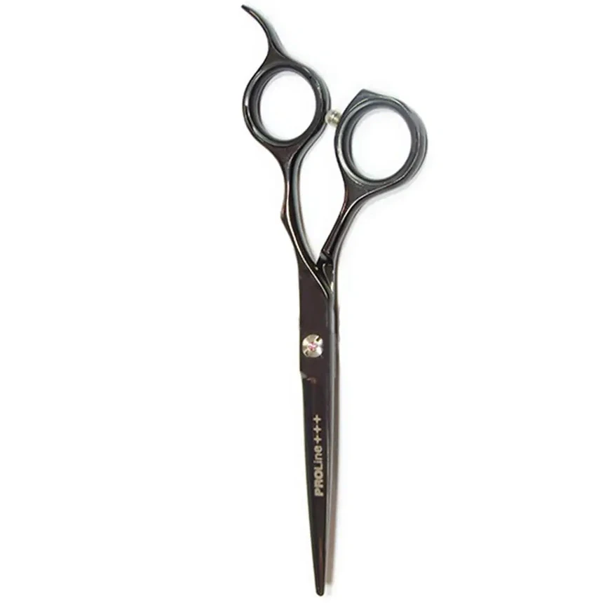 Ножиці для стрижки PROline 5.5" чорні з каменем (SK102B), фото 1