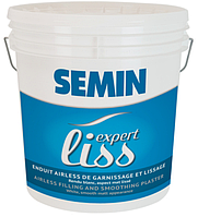 Шпаклевка Semin Expert Liss финишная для стен и потолка ручного и машинного безвоздушного нанесения ведро 25 кг