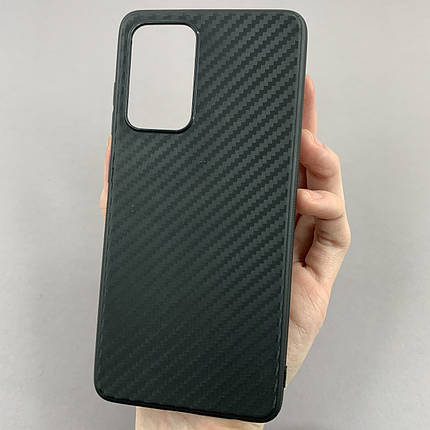 Чохол для Samsung Galaxy A52s силіконовий щільний карбоновий чохол на телефон самсунг а52с чорний CSl, фото 1