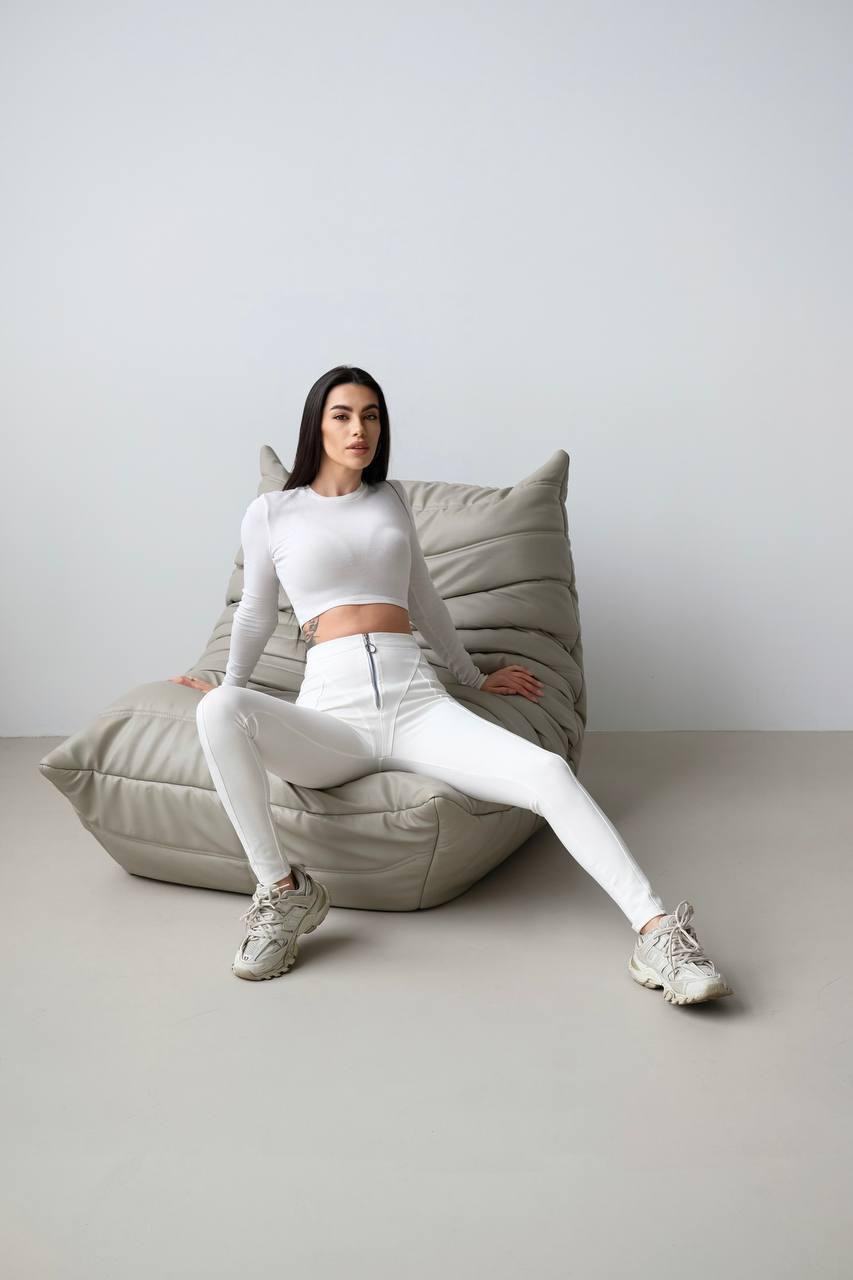 Жіночі легінси зі стрілками та з блискавкою спереду (р. S, M) 20121081, фото 1