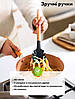 Силіконовий кухонний набір приладдя із підставкою Kitchen Ware 12 предметів Black, фото 5