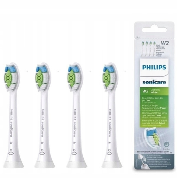 Змінні насадки для електричної зубної щітки Philips Sonicare W2 Optimal White 4 шт Білі