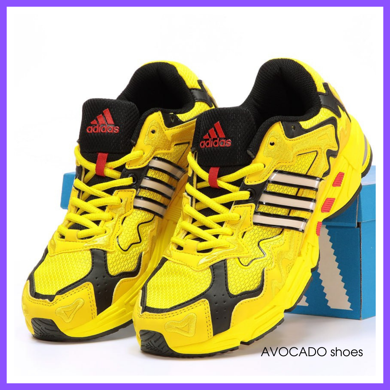 Кроссовки мужские и женские Adidas Response Yellow Black Red / Адидас ...