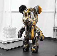 Флюидный медвежонок fluid bearbrick, 23 см, с красками BROWN TOS