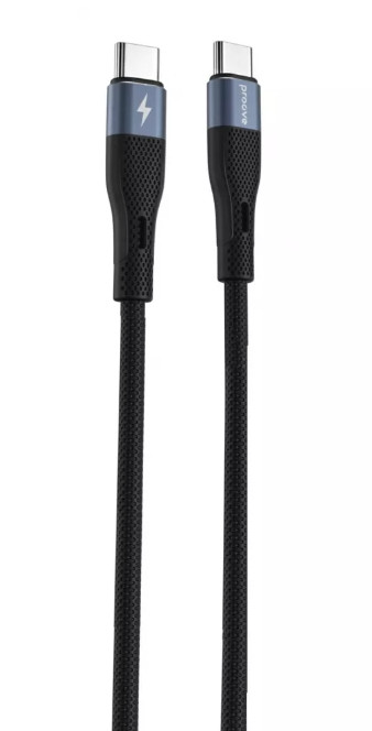 Кабель Proove Light Silicone Type-C to Type-C 60W (1m) Black (CCLC60001101)