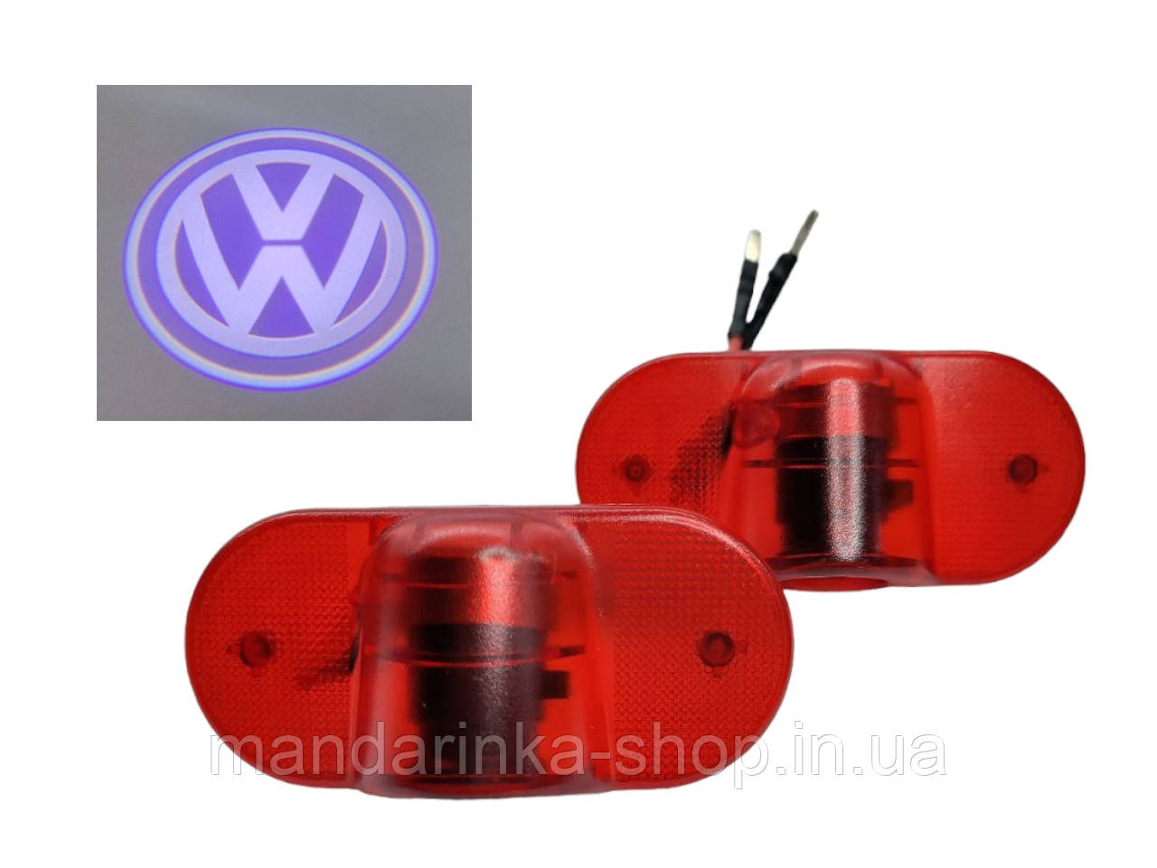 Світлодіодне штатне підсвічування на дверях автомобіля з логотипом Volkswagen,Golf 4  Beetle  Touran  Lavida