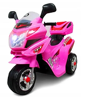 Мотоцикл на аккумуляторе розовый для девочки R-Sport M6 518