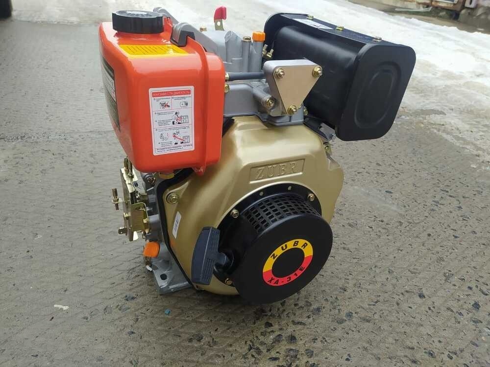 Двигун дизельний у зборі на мотоблок Zubr 178F-Е 6 к.с. з електростартером, фото 1