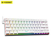 Игровая Механическая Клавиатура с Подсветкой Клавиш E-YOOSO Z686 Hot-Swap RGB (+ с Кириллицей) Белая