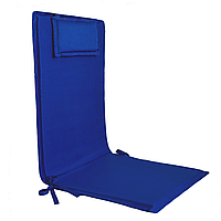 Подушка на садовую мебель, стулья, кресла 100х45х2 синяя с подголовником