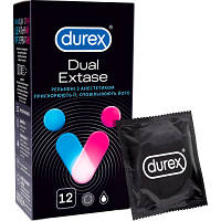 Презервативи Durex Dual Extase рельєфні з аестетиком 12 шт. (5052197053432)