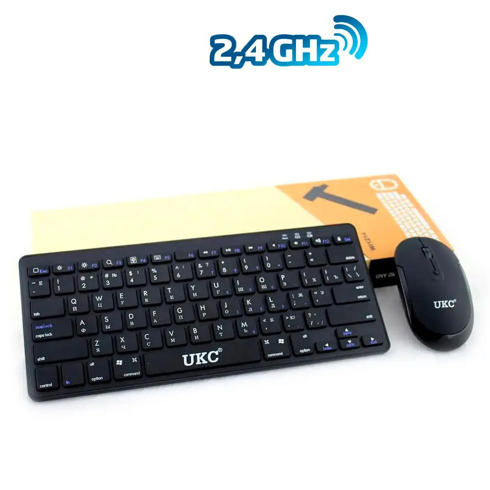 ОЧЕНКА! Клавіатура та мишка для ноутбука Wireless WI-1214 Rechargeable, мініклавіатура (ST)