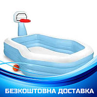 Бассейн надувной игровой детский (размер 257-188-130см, объём- 682л, ремкомплект) Intex 57183