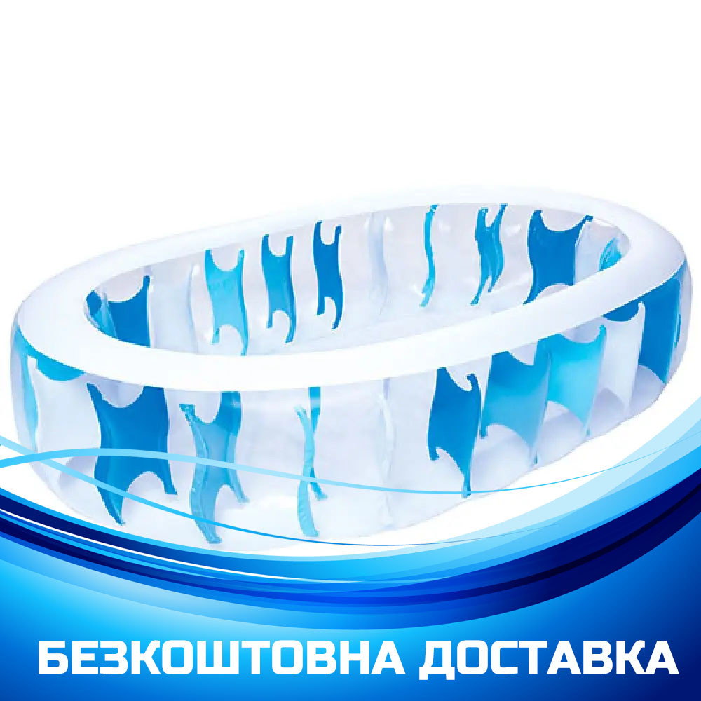 Басейн надувний овальний сімейний (234-153-51см, об'єм: 542л) Bestway 54066, фото 1