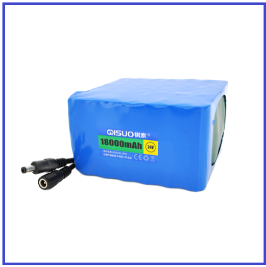 Акумуляторна батарея літієва QiSuo 24V 18Ah з елементами Li-ion 18650 (120x110x67)