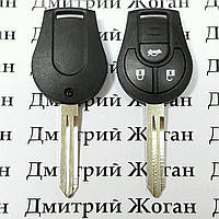 Корпус автоключа для NISSAN (Ниссан) 3 - кнопки, лезвие NSN14