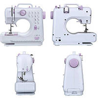 Швейная машинка с оверлоком Digital Sewing Machine FHSM-505A Pro 12 в 1, многофункциональная с педалью