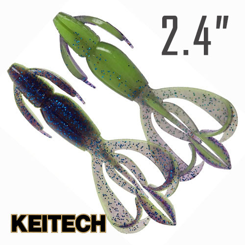 Crazy Flapper 2.4" (60 мм.) 10 шт. Силикон Keitech col.pal#06 violet lime berry, фото 1