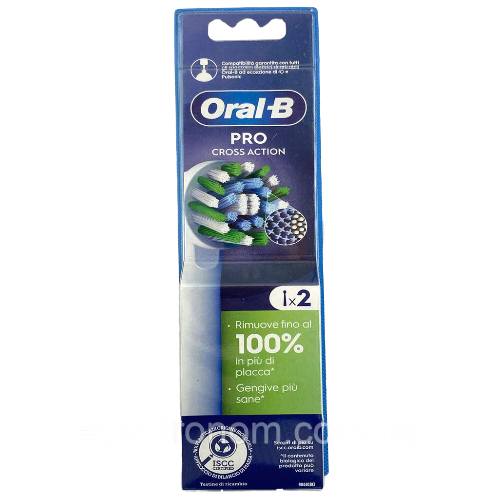 Змінна насадка для елекричної зубної щітки Орал-Б Oral-B Pro Cross Action 2шт/пач (Код: 00-00015113)