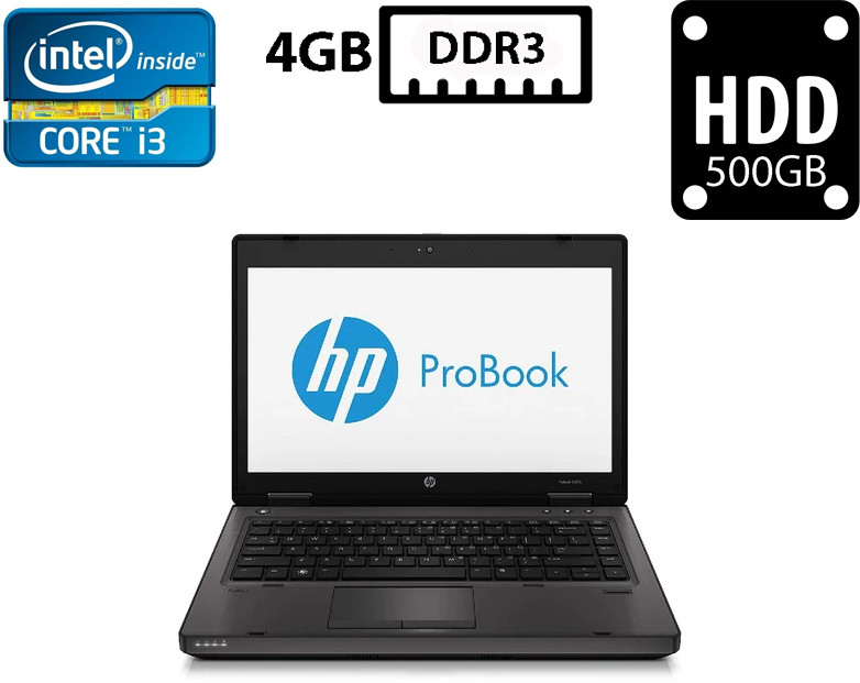 Ноутбук HP ProBook 6470b/14”TN(1366x768)/Intel Core i3-3110M 2.40GHz/4GB DDR3/HDD 500GB/Intel HD Graphics
