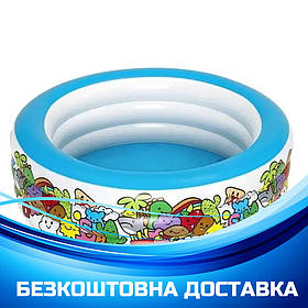 Дитячий надувний басейн (3 кільця, 152-51 см, об'єм: 400л) Bestway 51121