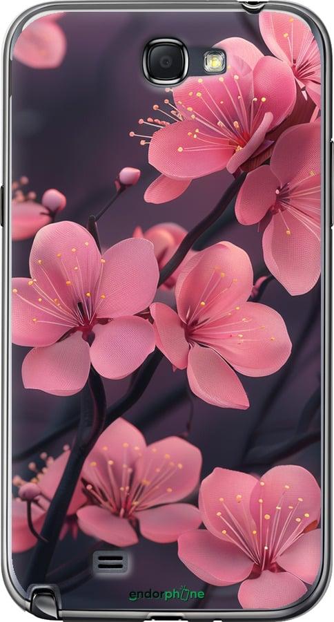 Чохол на Samsung Galaxy Note 2 N7100 Пурпурова сакура "6075u-17-70447"