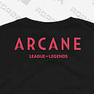 Футболка чорна Morze League of Legends  V5 Arcane, фото 4