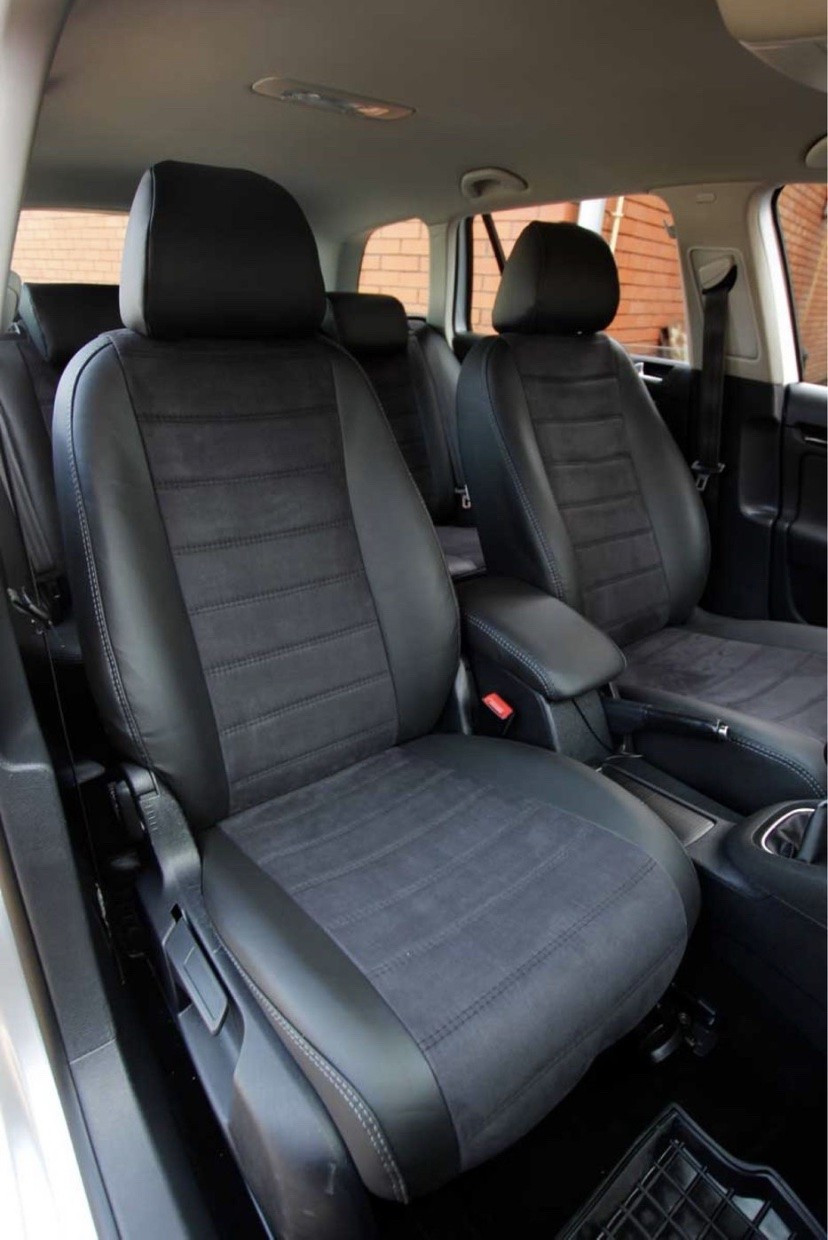 Чохли на авто Hyundai Accent (Хендай Акцент) екошкіра + екозамш (алькантара), фото 1