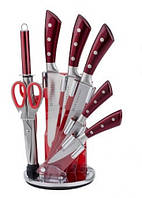 Набір кухонних ножів Edenberg EB-3619-Red 9 предметів червоний