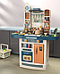 Дитяча ігрова кухня з холодильником, вода, світло, звук, 56 предметів, 100см, червона, 998A, фото 4
