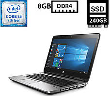 Ноутбук HP ProBook 640 G3/14”TN(1366x768)/Intel Core i5-7200U 2.50GHz/8GB DDR4/SSD 240GB/Intel HD Graphics/Camera, DP