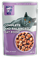 Мис Кіс вологий корм для кішок 100 г (кролик в соусі)