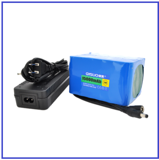 Акумуляторна батарея літієва QiSuo 24V 15Ah з елементами Li-ion 18650 (110x94x67) + зарядний пристрій