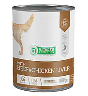 Корм Nature's Protection Beef and Chicken Liver влажный с говядиной и куриной печенью для взр UL, код: 8452400