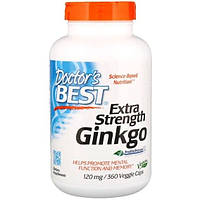 Гинкго Билоба Doctor's Best Extra Strength Ginkgo 120 mg 360 Veg Caps DRB-00273 DH, код: 7517649