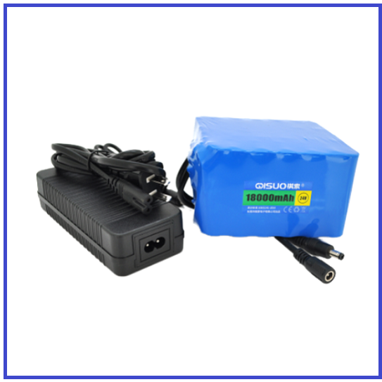 Акумуляторна батарея літієва QiSuo 24V 18Ah з елементами Li-ion 18650 (110x110x67) + зарядний пристрій, фото 1
