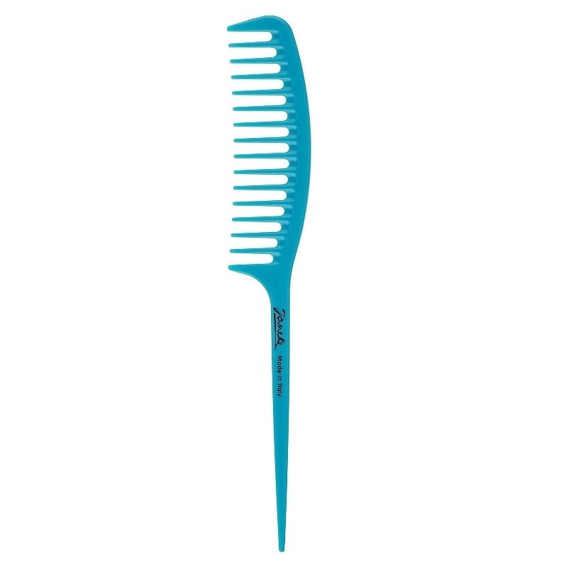 Гребінець для волосся з ручкою Janeke Fashion Supercomb Блакитний (114400)