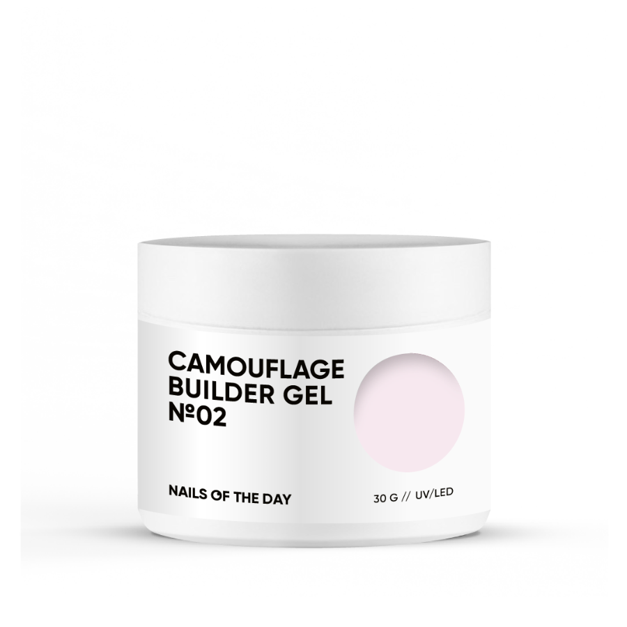 NAILSOFTHEDAY Camouflage builder gel 02 — ніжно–рожевий камуфлюючий будівельний гель для нігтів, 30 г