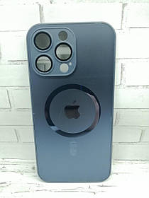 Чохол на iPhone 14 Pro Max накладка бампер протиударний MagSafe AG glass matte Frame Color чорний