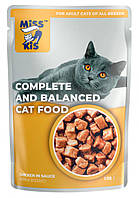 Мис Кіс вологий корм для кішок 100 г (курка в соусі)