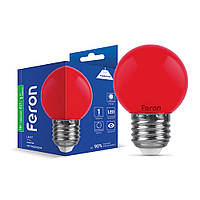 Світлодіодна LED лампа Feron LB-37 1W E27 червонa 25116