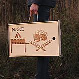 Мангал на 10 шт розбірний РИБАК ЗА ЗАЗВАНИЕМ з індивідуальним написом - подарунковий. Подарунковий мангал, фото 3