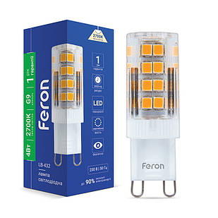 Світлодіодна LED лампа Feron LB-432 4W G9 2700K 25769