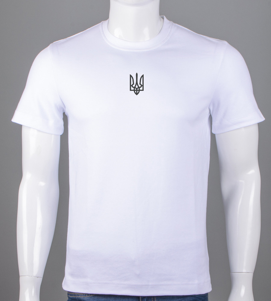 Футболка вільний крій Тризуб Білий 6301м, XXL (1шт)