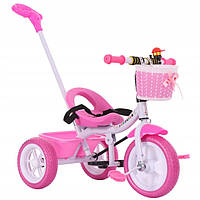Детский велосипед трехколесный розовый для девочки GuGu Bobas