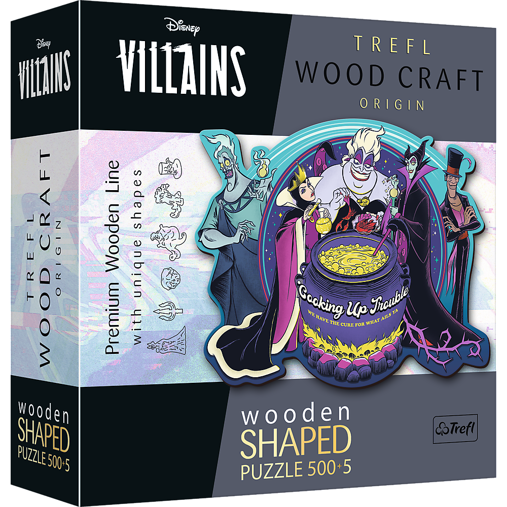 Пазли фігурні з дерева - (500 + 5 елм.) - "Лиходії" / Trefl, фото 1