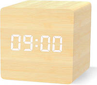 Цифровой будильник, прикроватные мини часы с будильником AboveClock LED Wood Clock 1293