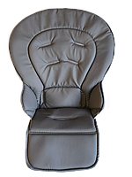 Чохол з еко шкіри DavLu до стільчика для годування Сhicco Polly Progres 5, Relax темно-сірий (000021)