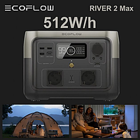 Евро EcoFlow RIVER 2 MAX 512 Вт УМБ Гарантия. Зарядная станция Экофлоу ривер макс 2 .Быстрая зарядка екофлоу.