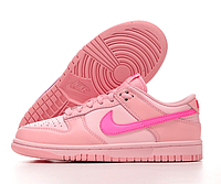 Кроссовки женские Nike Dunk Low GS Triple Pink, кеды женские Найк СБ Данк, код KD-14651